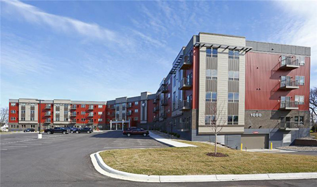Apartment building in Lincoln, Nebraska. Apartment building in Lincoln, Nebraska.