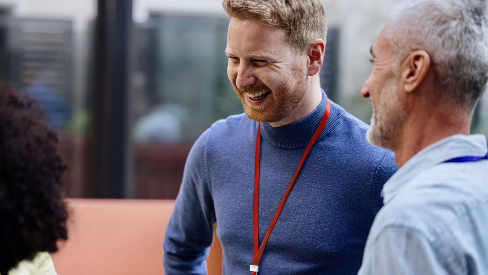 A financial professional in his 40s networks with his peers at a professional development conference. A financial professional in his 40s networks with his peers at a professional development conference.