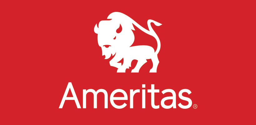 Ameritas logo on red background