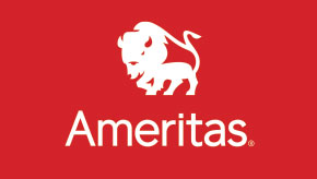 Ameritas logo on red background
