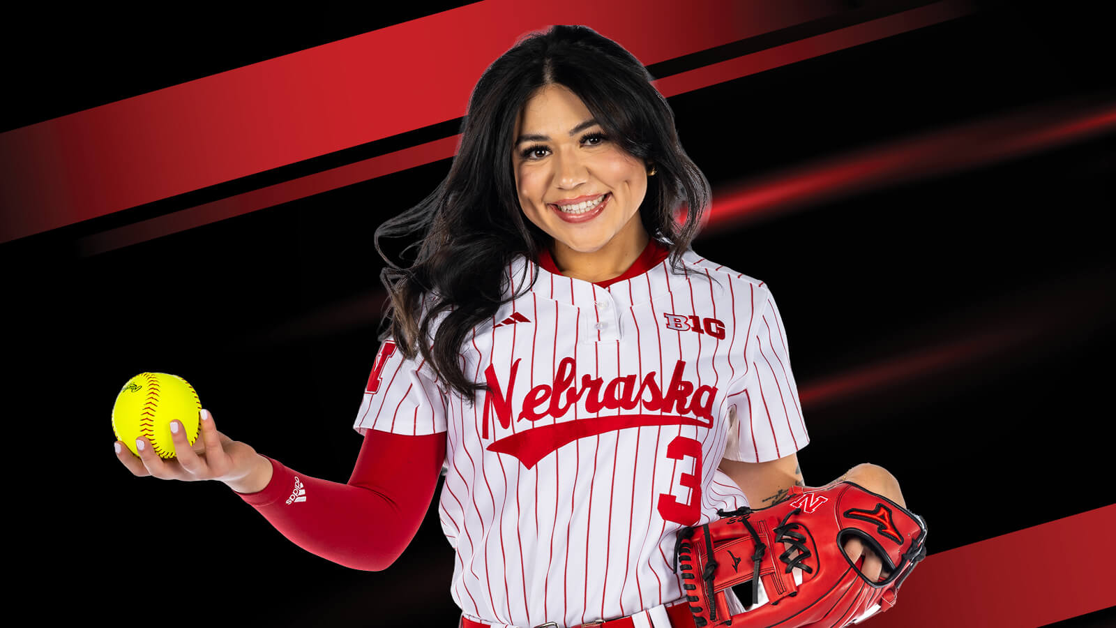 Husker softball player Bella Bacon
