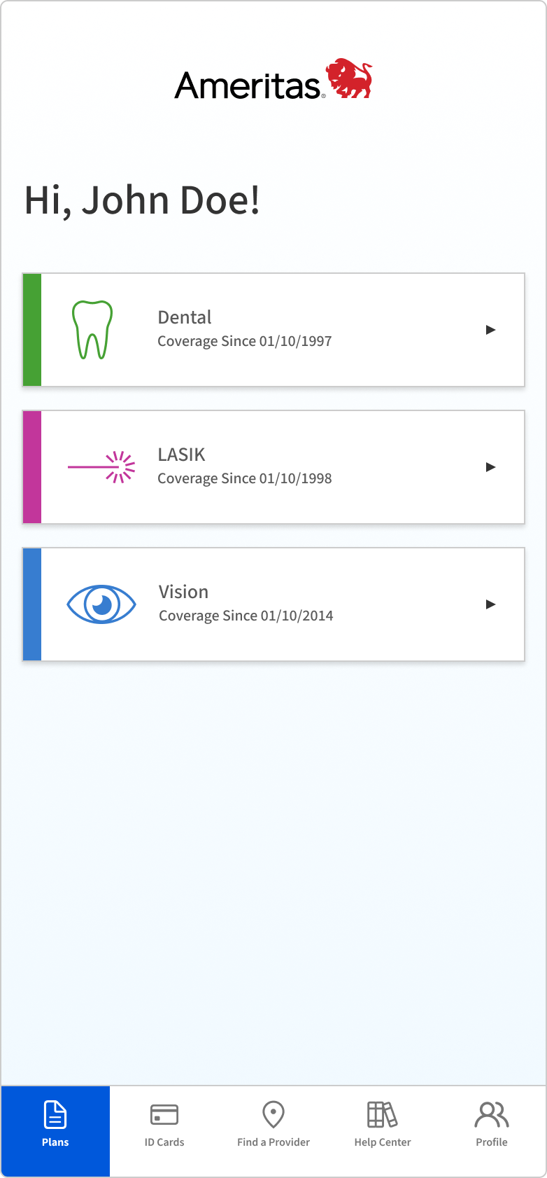 Benefits App Plans